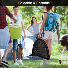 Lineslife portable fire pit grill with handles for quick relocation on site.