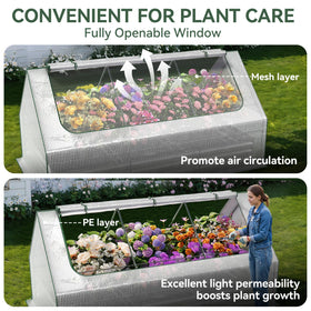 Lineware elevated garden bed for tidy, organized patio planting.