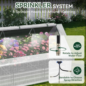 Lineware galvanized raised bed 8x4x1ft offering long-lasting outdoor gardening.