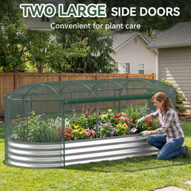 Lineware galvanized steel raised bed highlights rust-resistant construction.