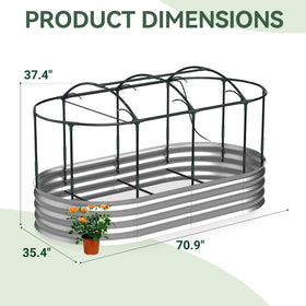 Lineware raised bed open bottom design promotes natural drainage and roots