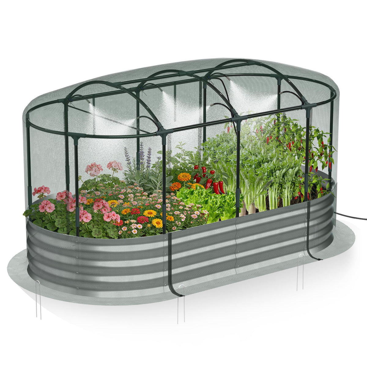 Lineware raised bed with self-watering system ensures even hydration for vegetables