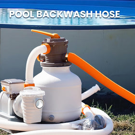 LINEX backwash hose with two clamps enables secure pool connections