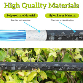 LINEX flat hose folds compactly for easy storage after watering sessions.