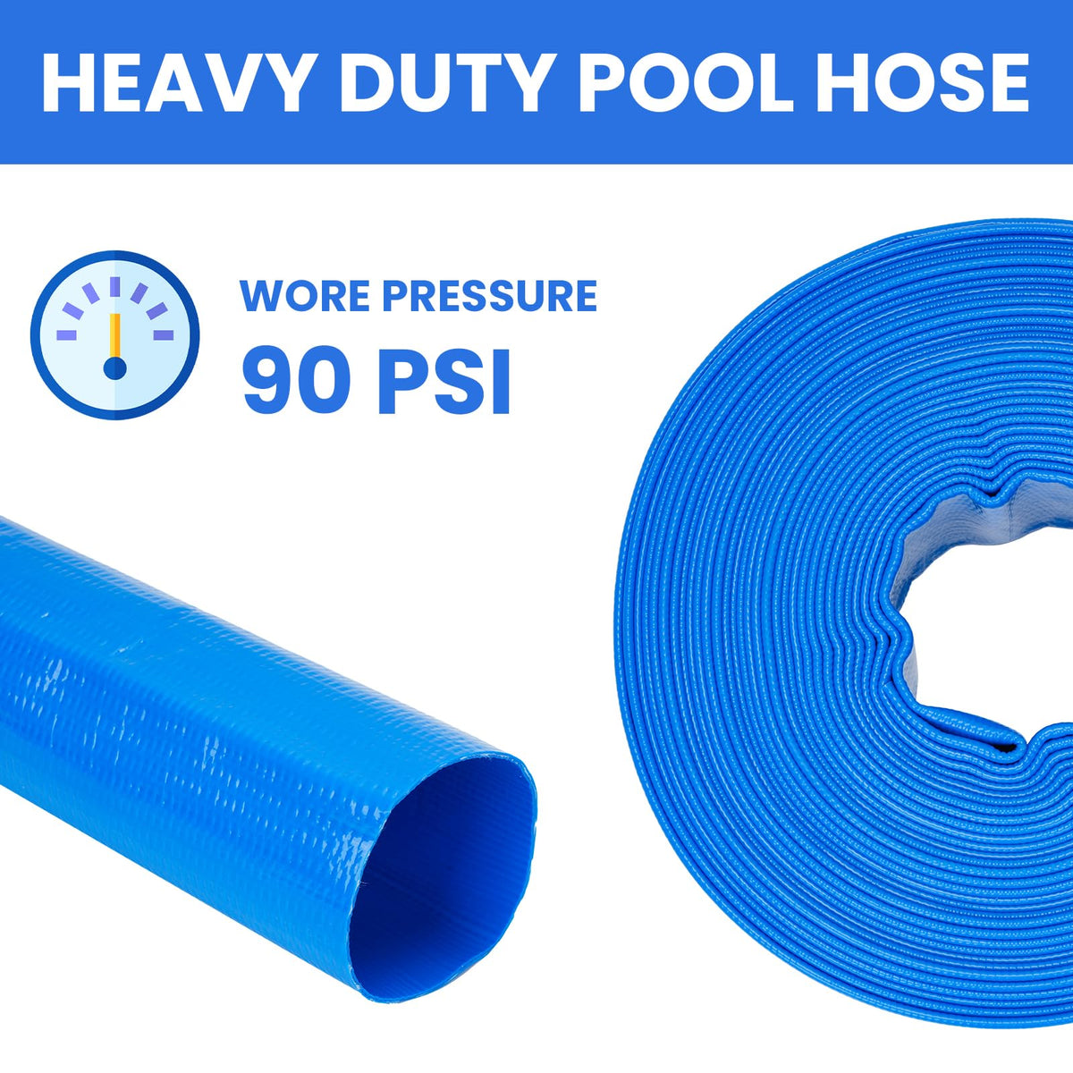 LINEX flat-storage design closeup shows crush-proof, neat coiled hose