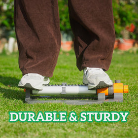 LINEX lawn sprinkler delivers broad coverage for front yards and gardens