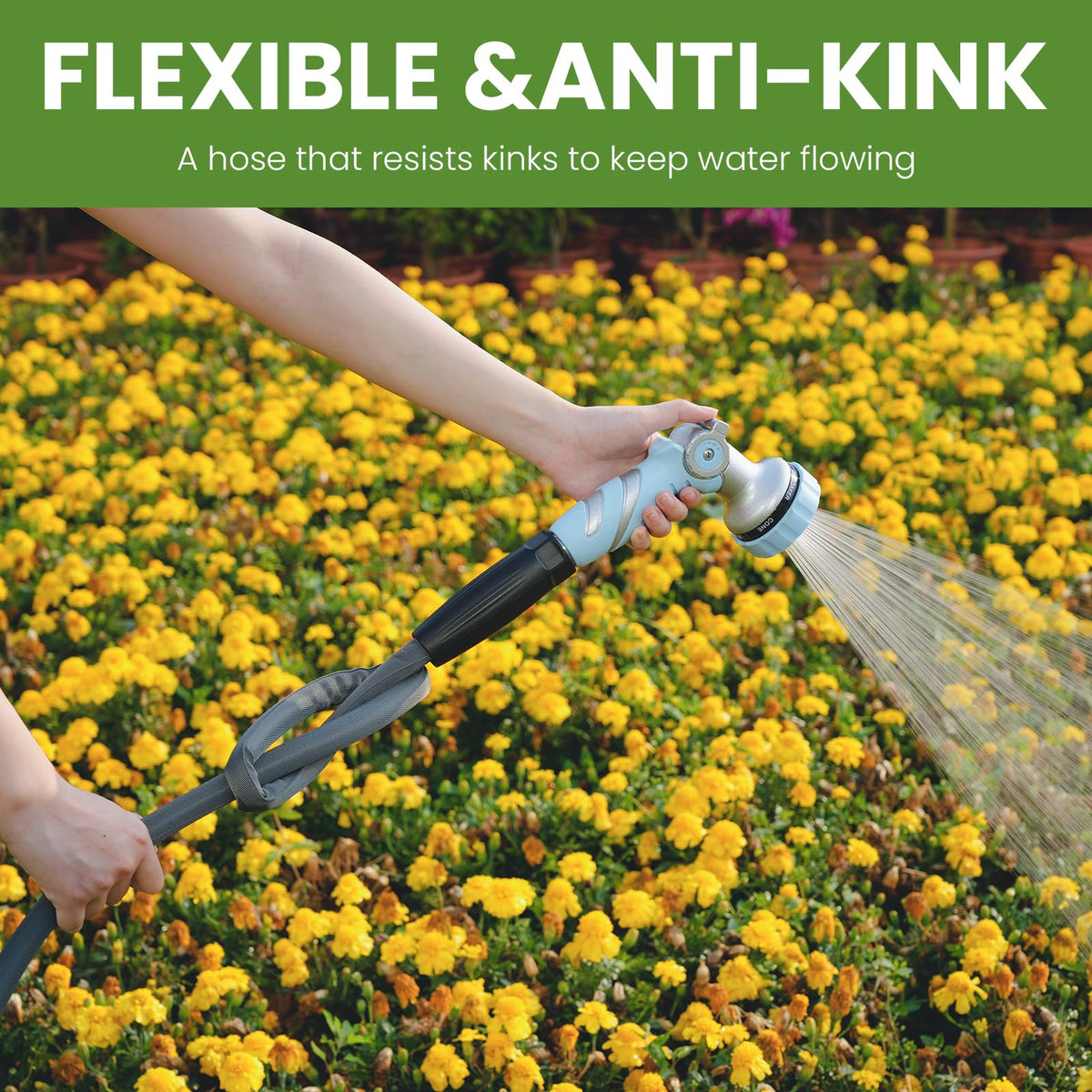 LINEX metal connectors ensure secure faucet attachment and durability.