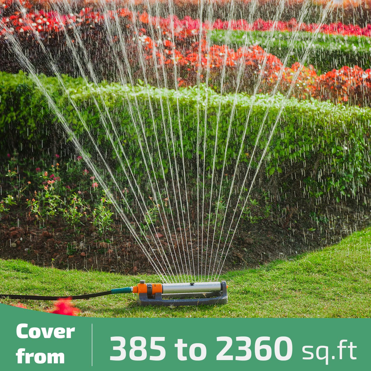 LINEX sprinkler with durable metal core for long-lasting outdoor use