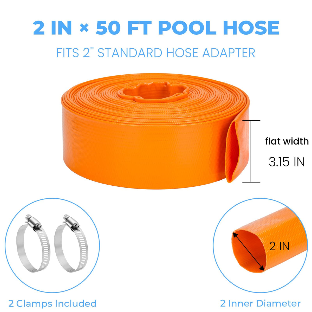 LINEX thick-wall PVC backwash hose resists wear in rough drainage tasks