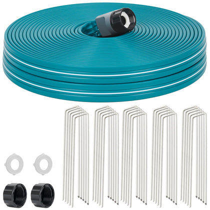 LINEX sprinkler-soaker hose 75ft laid on lawn for versatile watering