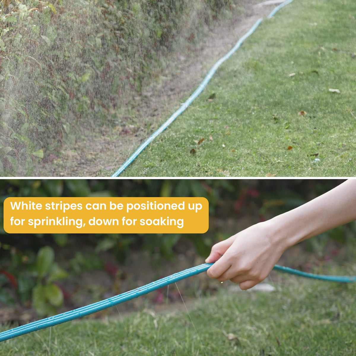 LINEX 6-inch steel stakes keep the hose flat and untangled