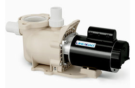 LINGXIAO pool pump front view demonstrating compact design and high-flow potential for many pools