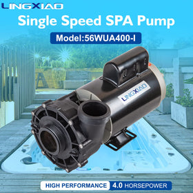 LINGXIAO spa pump 56WUA400-I side panel view, designed for quiet operation.