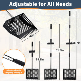 Linidcoud adjustable-length scooper at 35–62 inches for comfortable use
