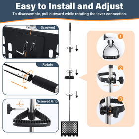 Linidcoud versatile tool doubles as garden rake and litter sifter