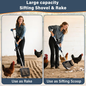 Linidcoud 10-inch scoop head with precise sifting for efficient cleaning