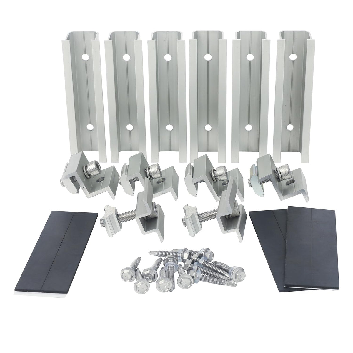 Link Solar solar panel roof mounting kit enables secure side-by-side installation on standard roofs.