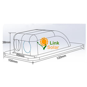 Link Solar blanking plug seals unused entries to keep moisture out.