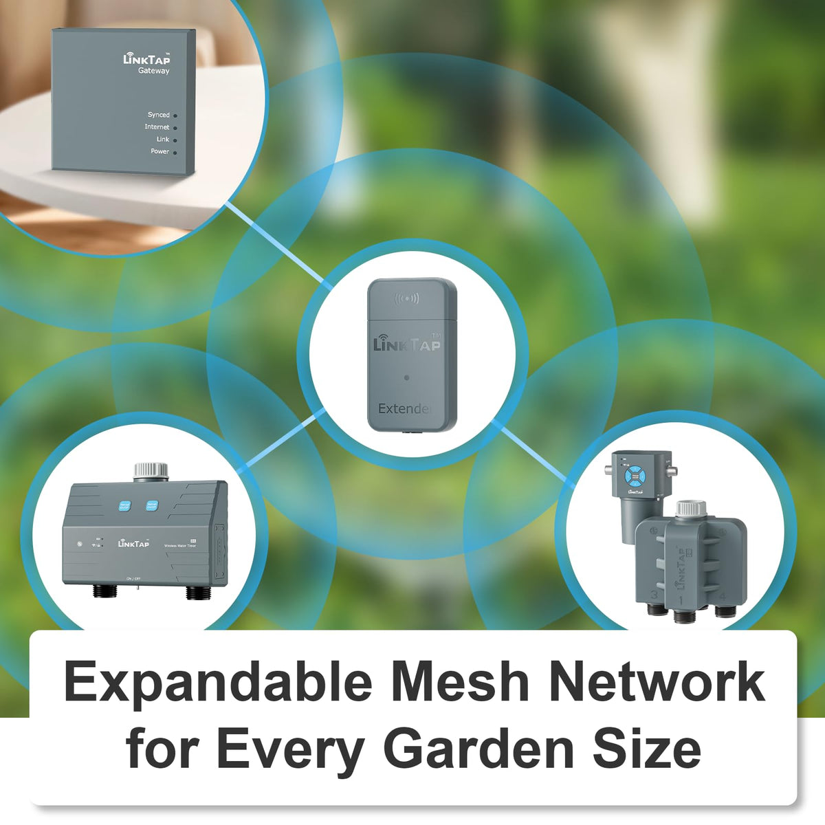 LinkTap Q1 easy access buttons enable quick outdoors adjustments.