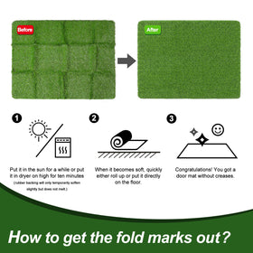 LINLA door mat back side with non-slip rubber for safer outdoor and indoor use.