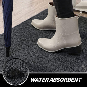 LINLA indoor doormat dirt-trapping close-up reveals durable polyester fibers