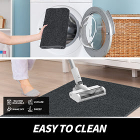 LINLA indoor doormat easy-clean demonstration for machine wash or hose cleaning