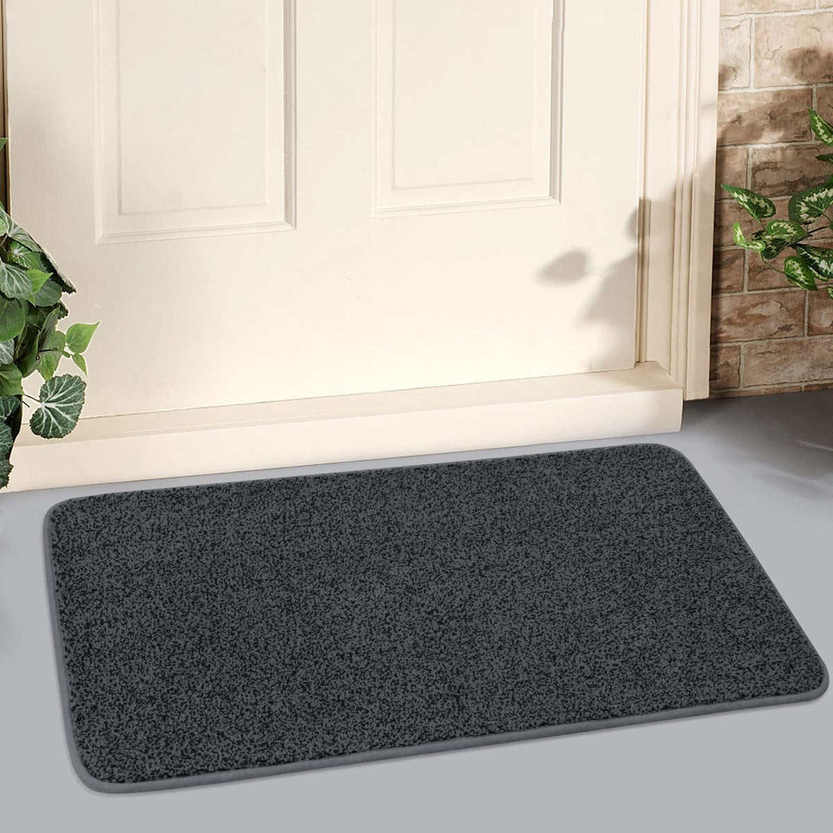 LINLA indoor doormat front view shows a slim profile by the door for easy entry