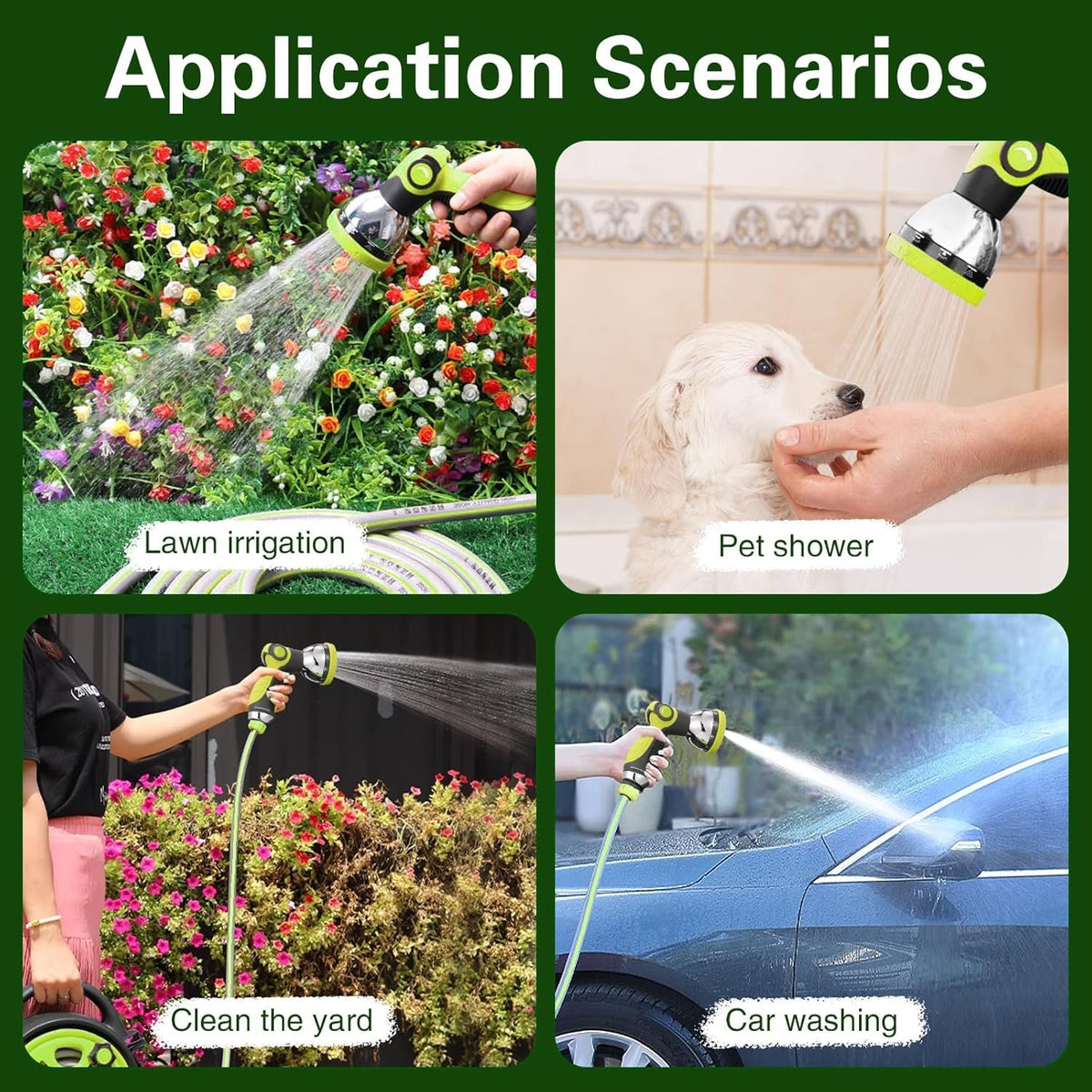 LINLiDA pet cleaning application provides gentle rinsing after play.