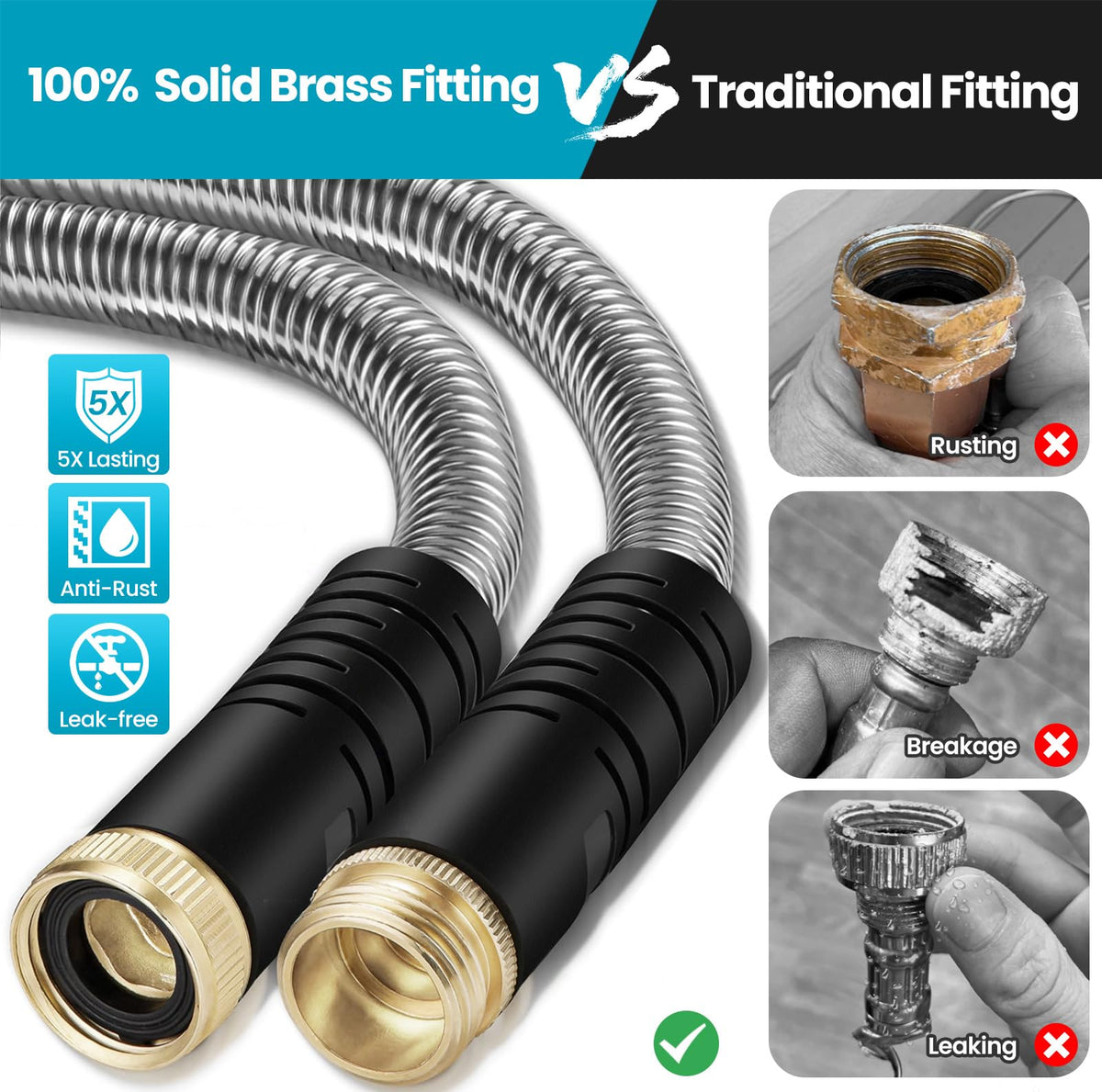 LINODI lightweight hose coiled neatly for easy handling