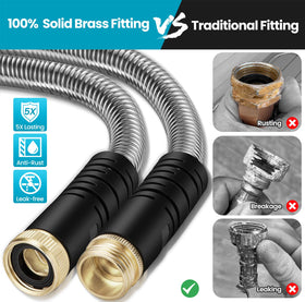 LINODI lightweight hose coiled neatly for easy handling