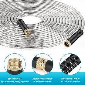 LINODI stainless steel braid visible, kink resistant and sturdy