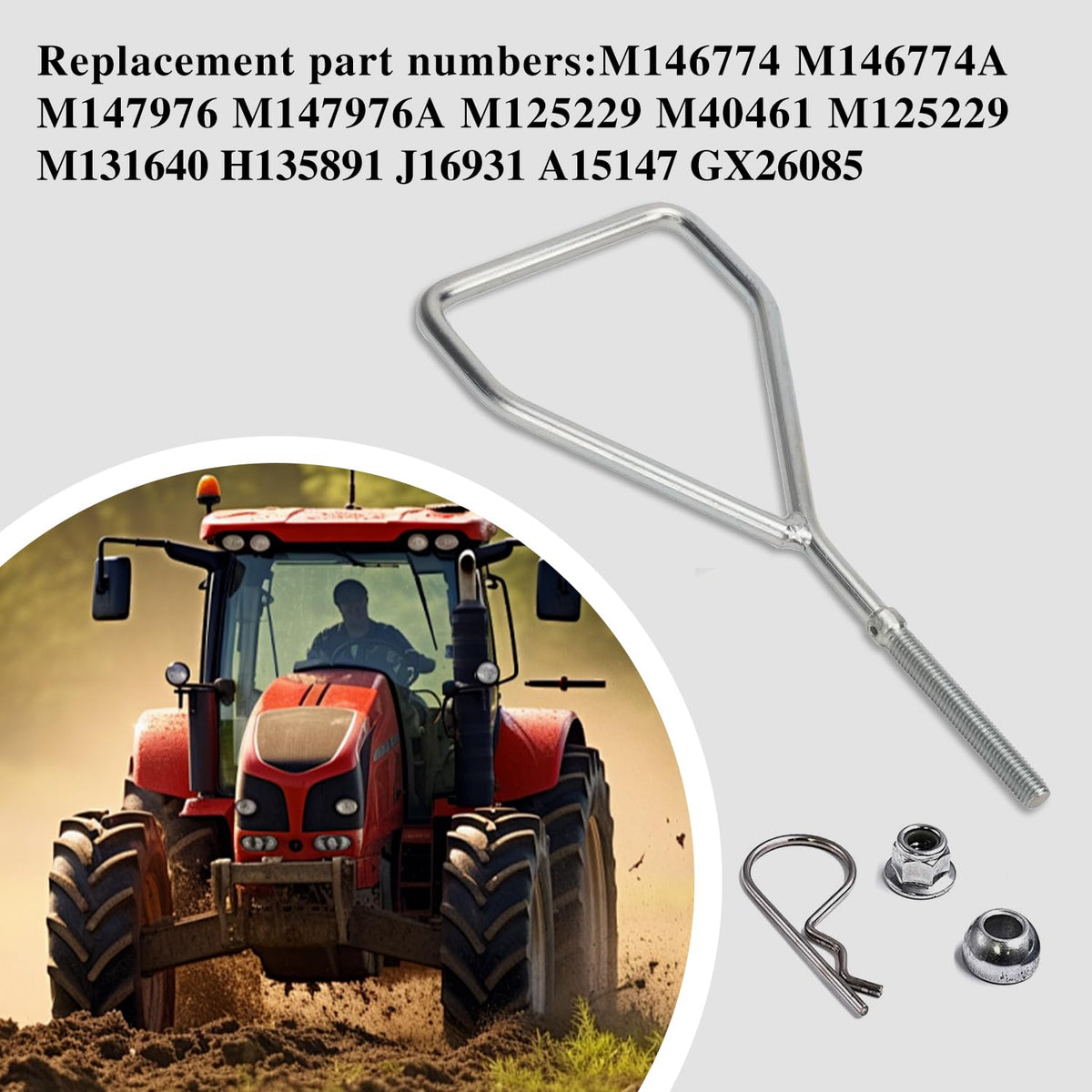 LINPGOLNE M40461 lock pin secured in the deck hanger assembly