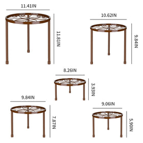 Linpla bronze-finish iron plant stands enhance home or office decor.