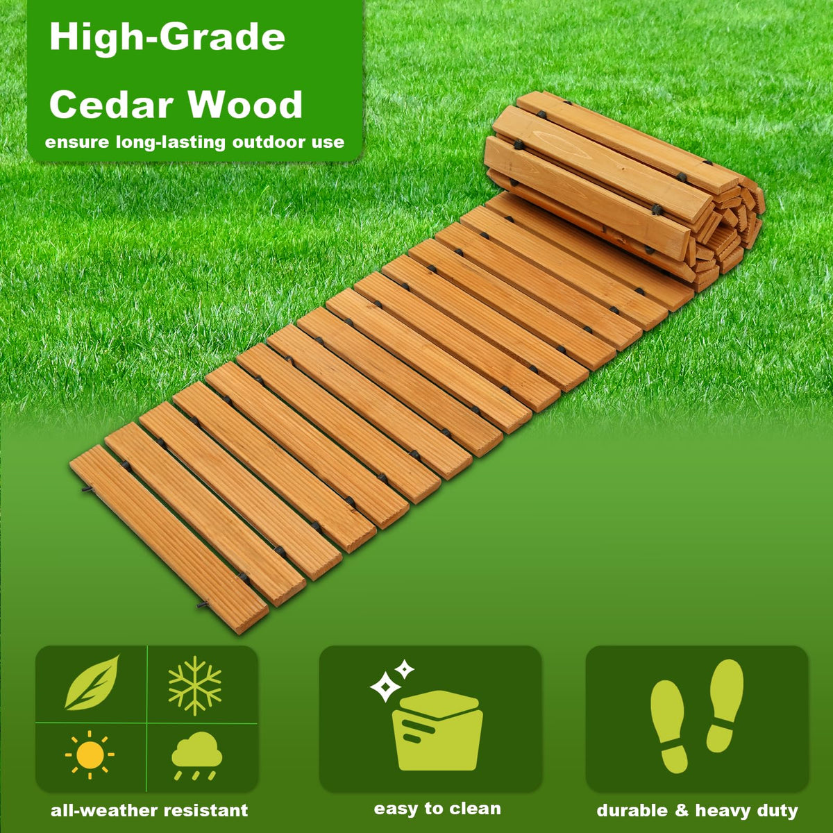 LINSHRY anti-slip-pattern surface improves footing on varied terrain