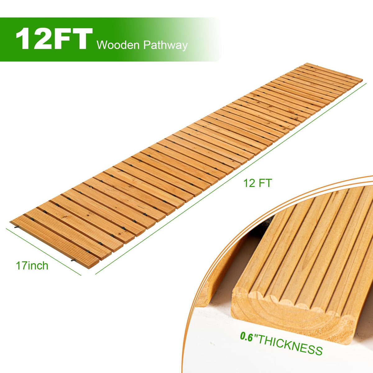 LINSHRY cedar-wood-path showcases natural grain and outdoor durability