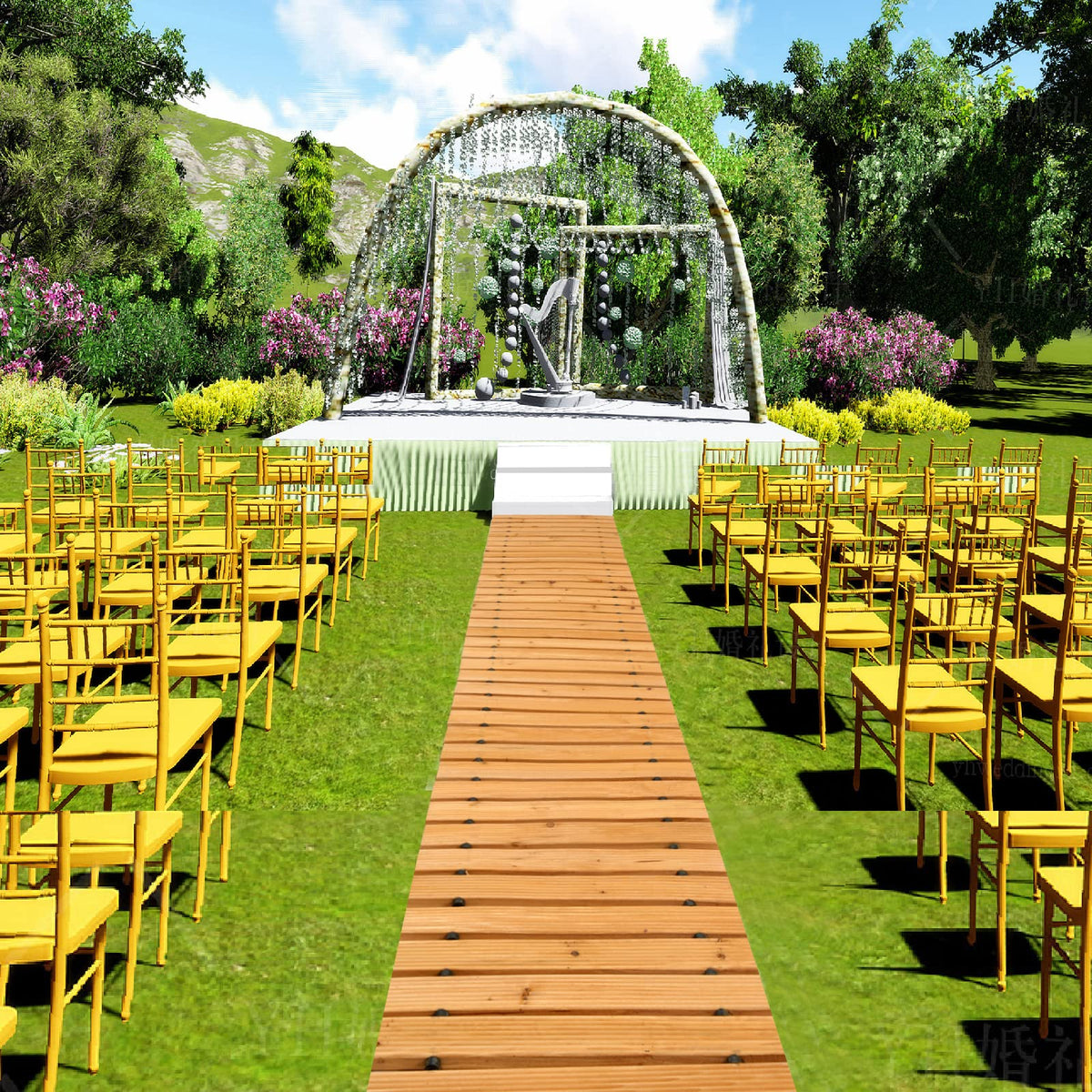 LINSHRY easy-clean-maintenance pathway cleans easily with a hose