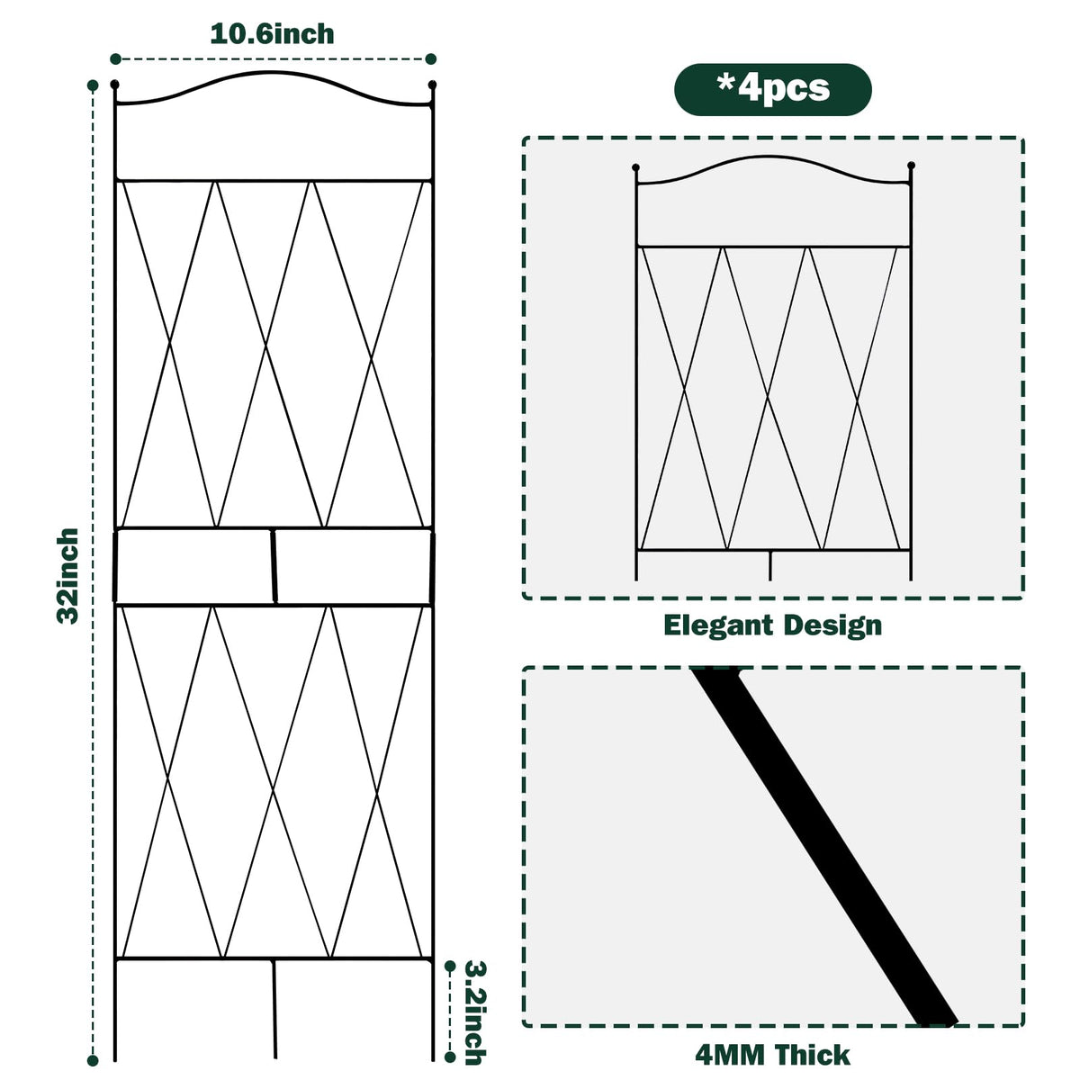 Linyona indoor-outdoor trellis blends with décor while supporting climbing plants.