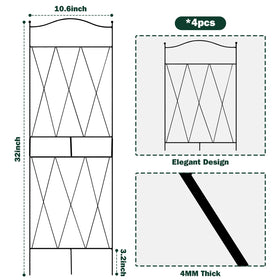 Linyona indoor-outdoor trellis blends with décor while supporting climbing plants.