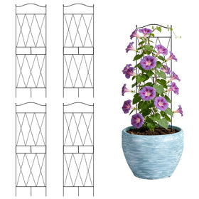 Linyona metal plant trellis stable base prevents sagging in outdoor vines.