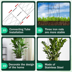 Linyona rust-resistant trellis endures outdoor weather for long-lasting use.