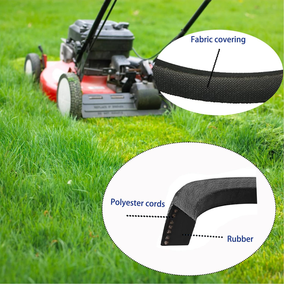 Liofairy 125907X belt on-mower installation demonstrates quick replacement process.