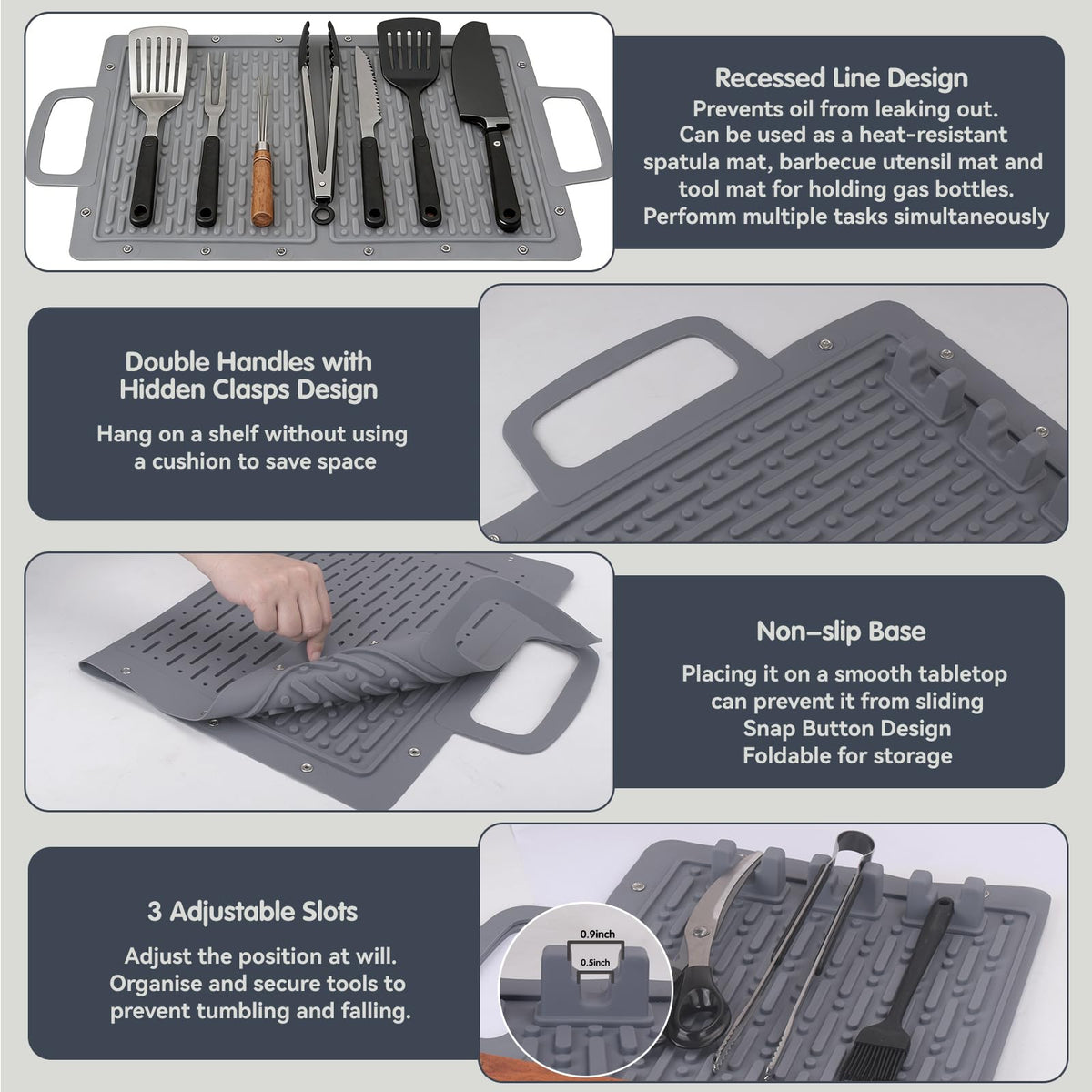 LIONROGE foldable mat with built-in handles for portable use.