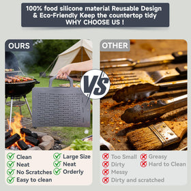 LIONROGE mat resists heat up to 450°F for grilling setups.