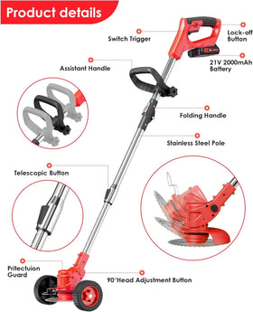 LIONTOTO stainless steel blades cut tough weeds for crisp edges.