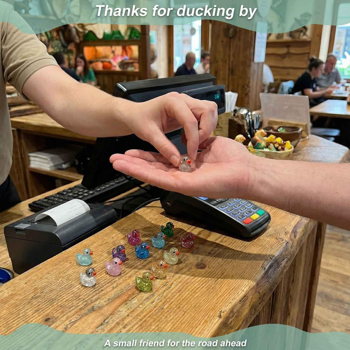 LionWell glittery ducks for DIY decor and micro gardens.