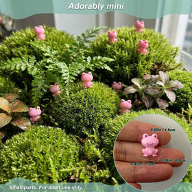 LionWell pink frog on a leaf for plant accents.