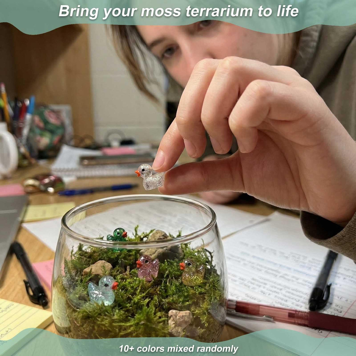 LionWell miniatures for micro landscapes with tiny ducks for small spaces.