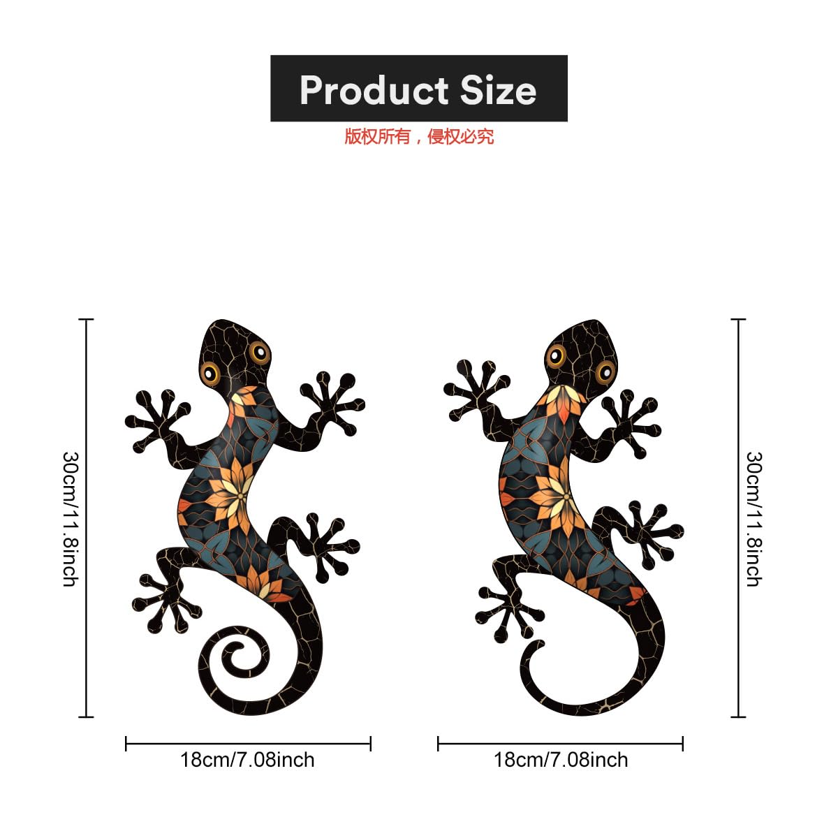 Liosecgar gecko wall decor on fence creates a unique focal point