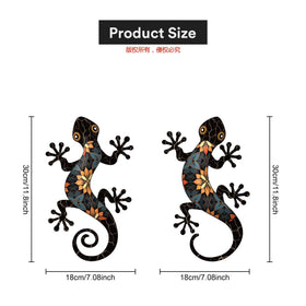 Liosecgar gecko wall decor on fence creates a unique focal point
