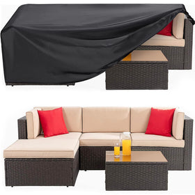 Lipneaed outdoor furniture cover 90L-60W-28H protects patio furniture from rain and UV rays.